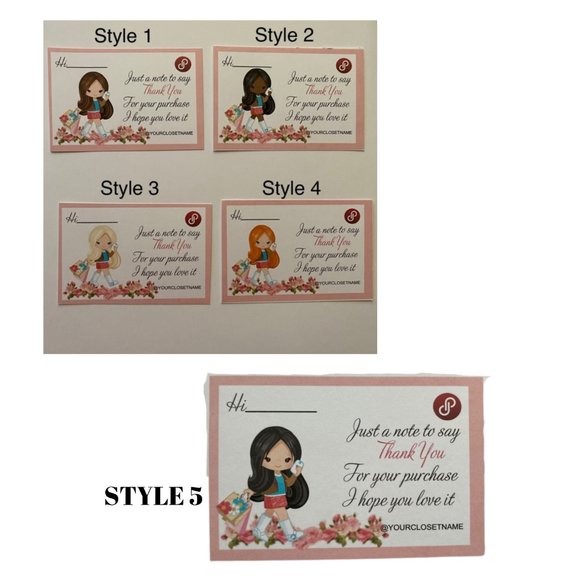 100 New Small Busines Cards , Poshmark TY Cards / Shopping bag - Picture 3 of 15